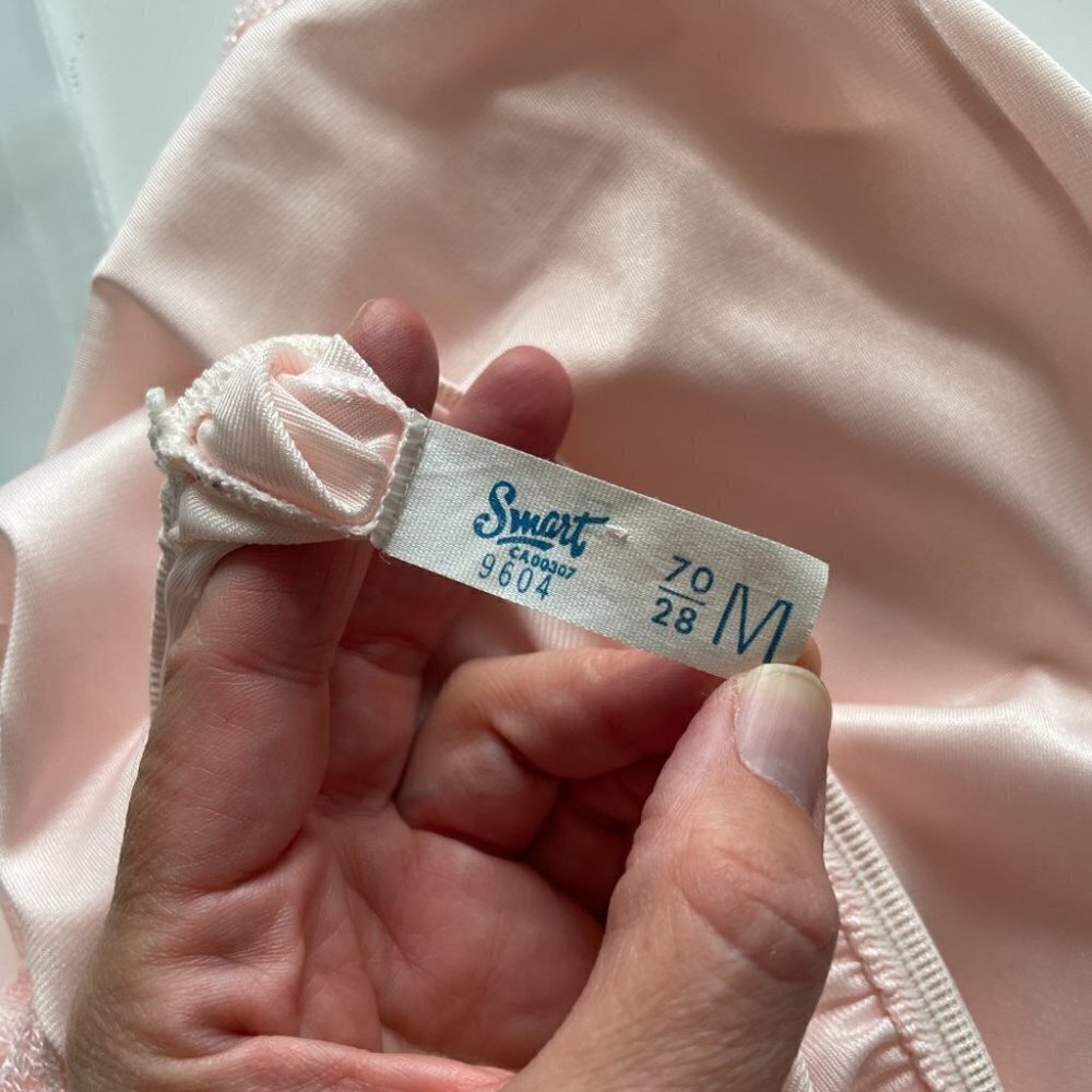Vintage Smart Pull On High Rise Slip Skirt Pink Womens XS - Picture 7 of 7